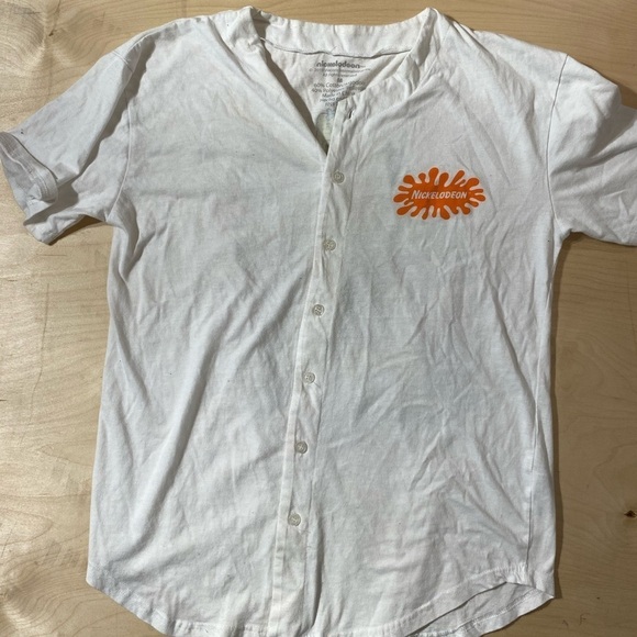Nickelodeon Button Front Baseball Style Tee Medium (HJ) - Picture 1 of 14